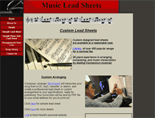 Tablet Screenshot of musicleadsheets.com
